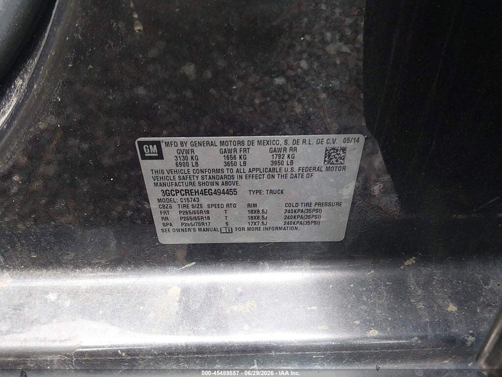 3GCPCREH4EG494455 2014 CHEVROLET SILVERADO 1500 photo no. 9