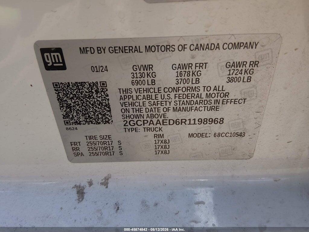 2GCPAAED6R1198968 2024 CHEVROLET SILVERADO 1500 photo no. 9