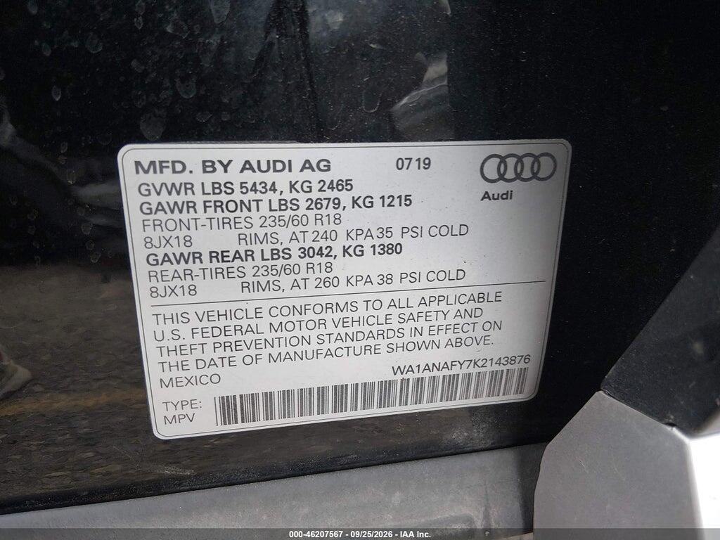 2019 AUDI Q5 45 PREMIUM — Фото 9 из 16