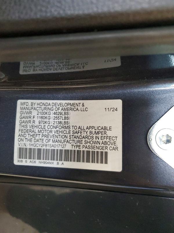 2025 HONDA ACCORD TOURING HYBRID — Фото 13 из 13