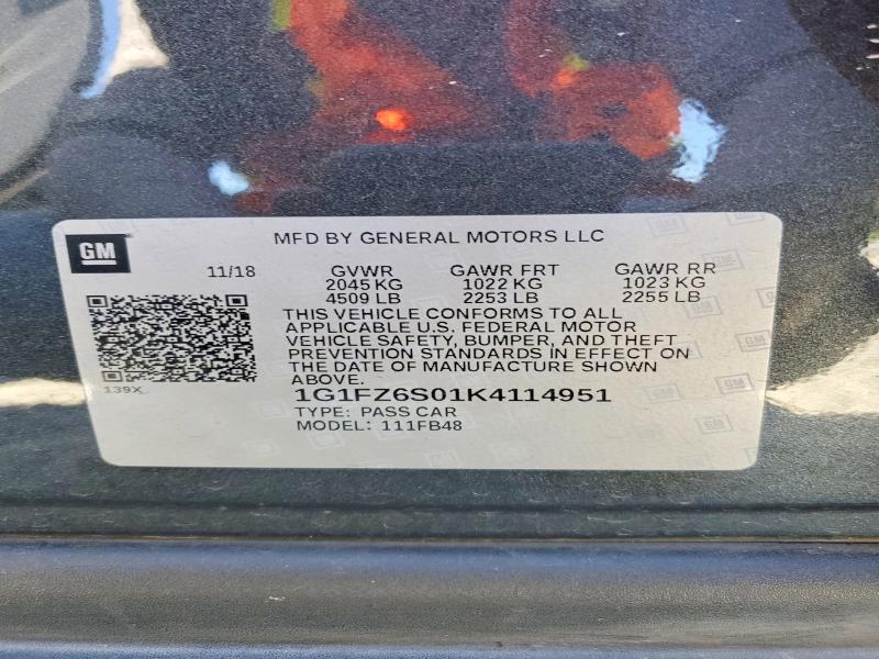 2019 CHEVROLET BOLT EV PREMIER — Фото 13 из 13