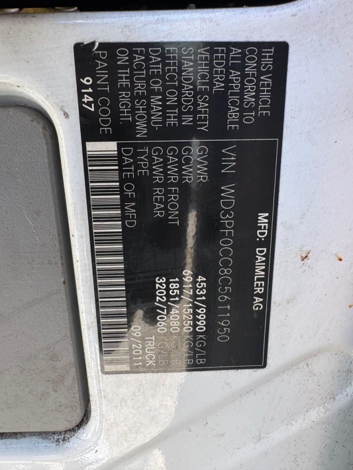 2012 MERCEDES-BENZ SPRINTER 3500 HIGH  ROOF — Фото 11 из 11