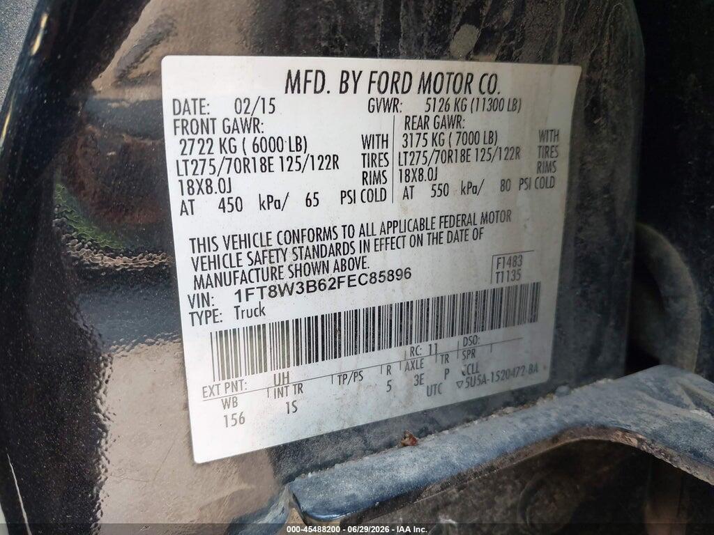 1FT8W3B62FEC85896 2015 FORD F-350 photo no. 8