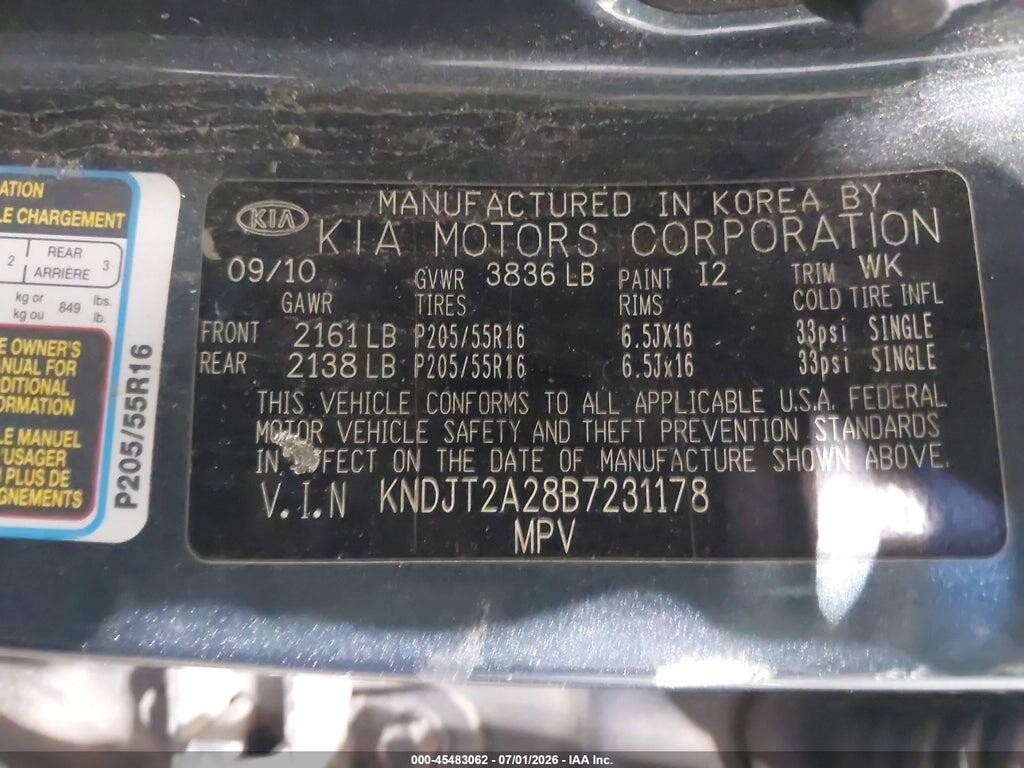 KNDJT2A28B7231178 2011 KIA SOUL photo no. 9