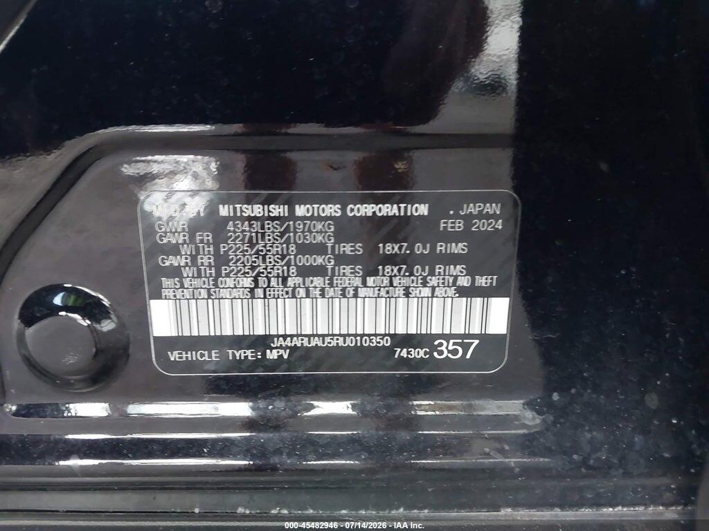 JA4ARUAU5RU010350 2024 MITSUBISHI OUTLANDER SPORT photo no. 9