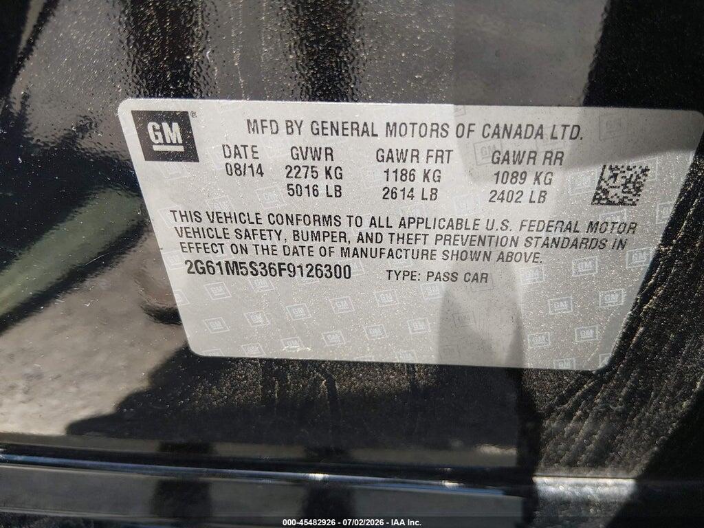 2G61M5S36F9126300 2015 CADILLAC XTS photo no. 9