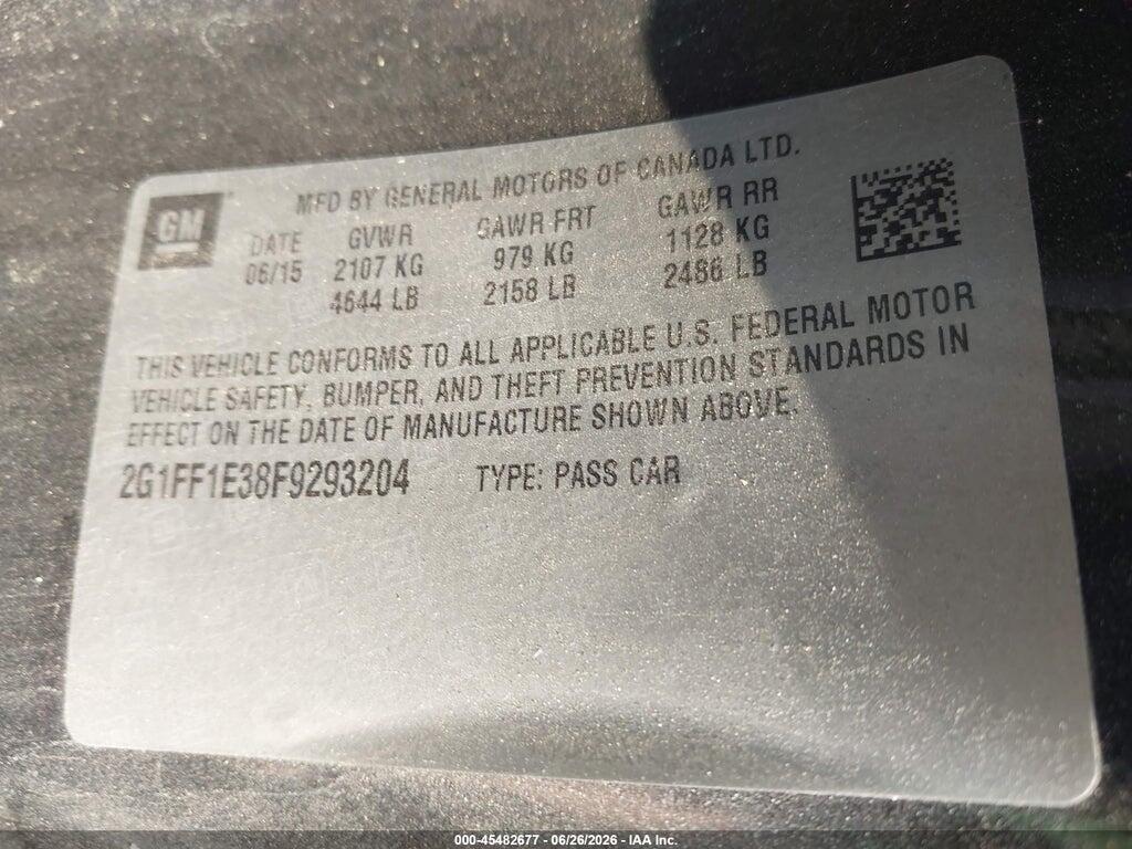 2G1FF1E38F9293204 2015 CHEVROLET CAMARO photo no. 9