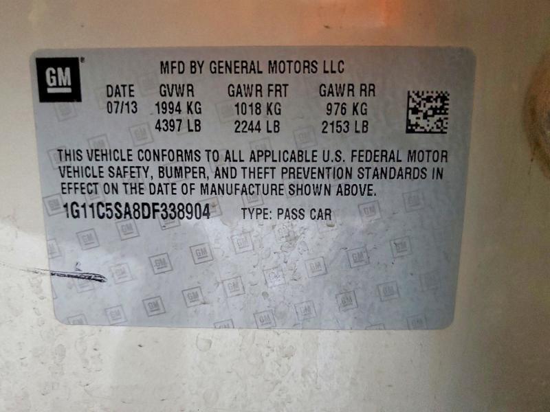 2013 CHEVROLET MALIBU 1LT — Фото 12 из 12