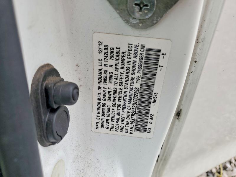 19XFB2E52DE002298 2013 HONDA CIVIC photo no. 12
