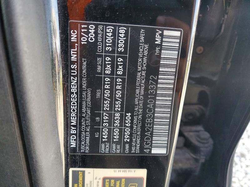 2012 MERCEDES-BENZ ML 350 BLUETEC — Фото 12 из 12