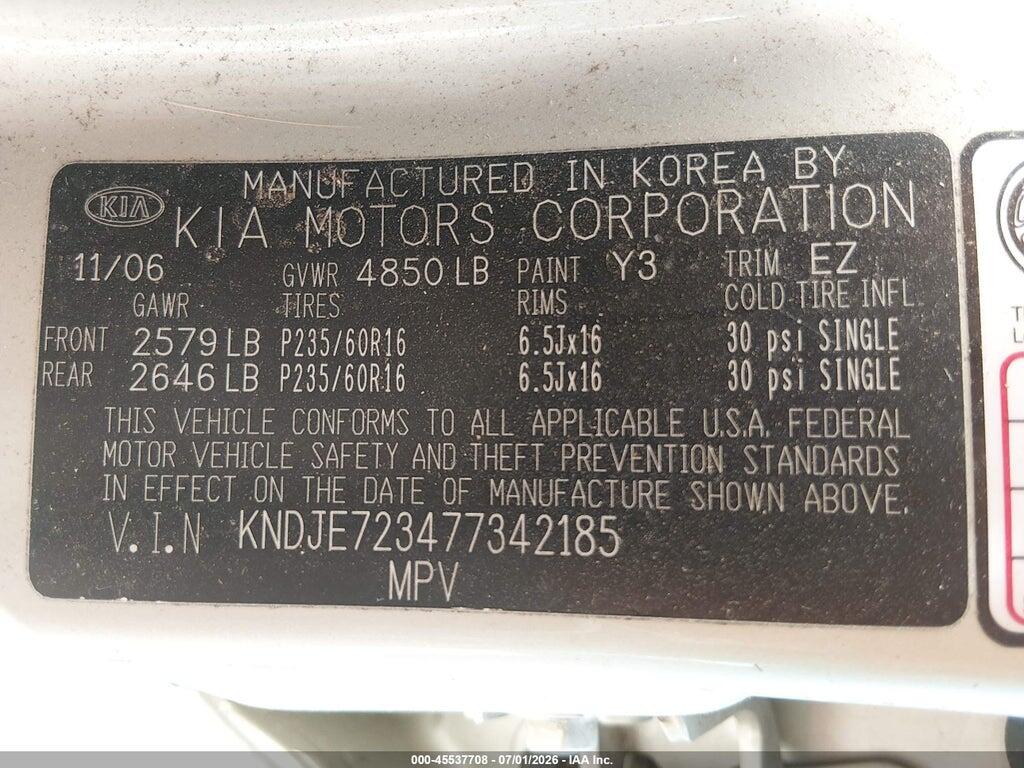 KNDJE723477342185 2007 KIA SPORTAGE photo no. 9