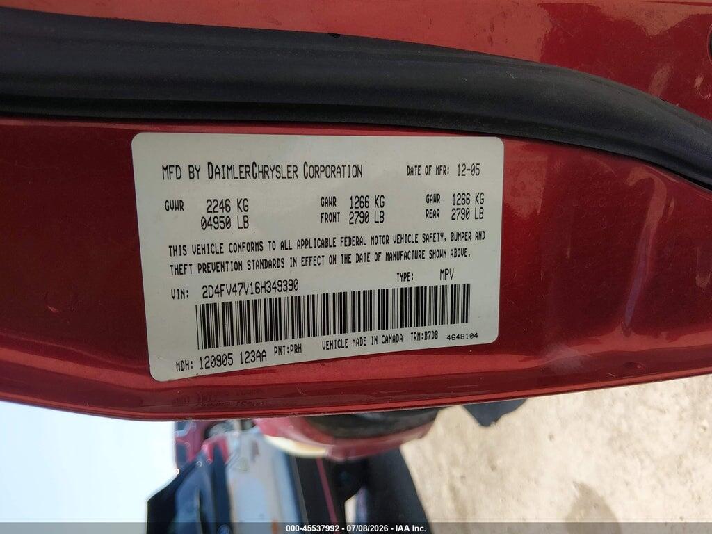 2D4FV47V16H349390 2006 DODGE MAGNUM photo no. 9
