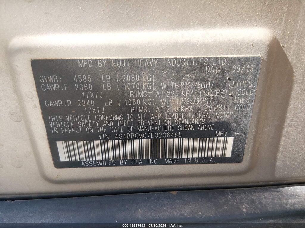 4S4BRCMC7E3238465 2014 SUBARU OUTBACK photo no. 9
