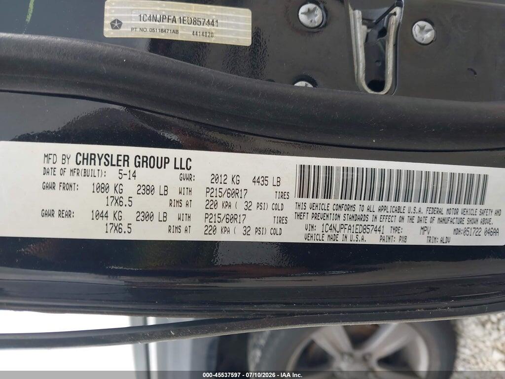 1C4NJPFA1ED857441 2014 JEEP PATRIOT photo no. 9