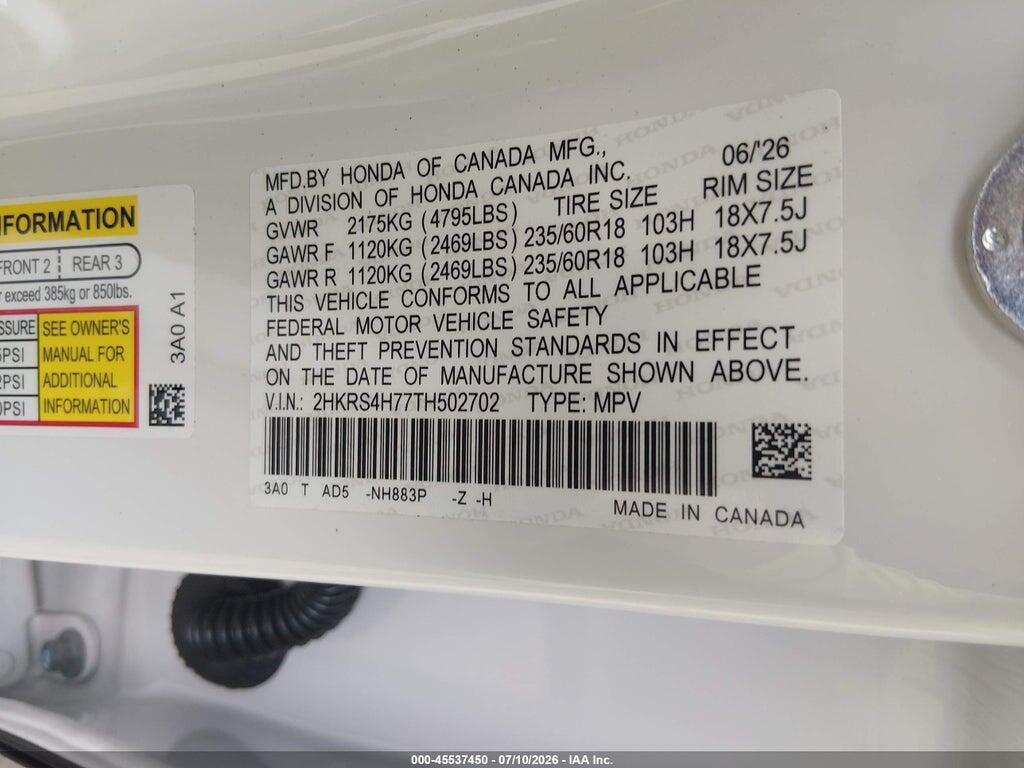 2HKRS4H77TH502702 2026 HONDA CR-V photo no. 9