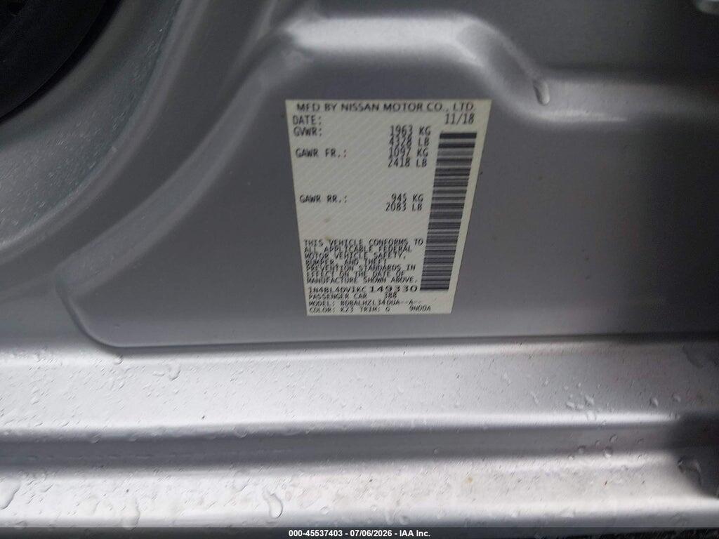 1N4BL4DV1KC149330 2019 NISSAN ALTIMA photo no. 9