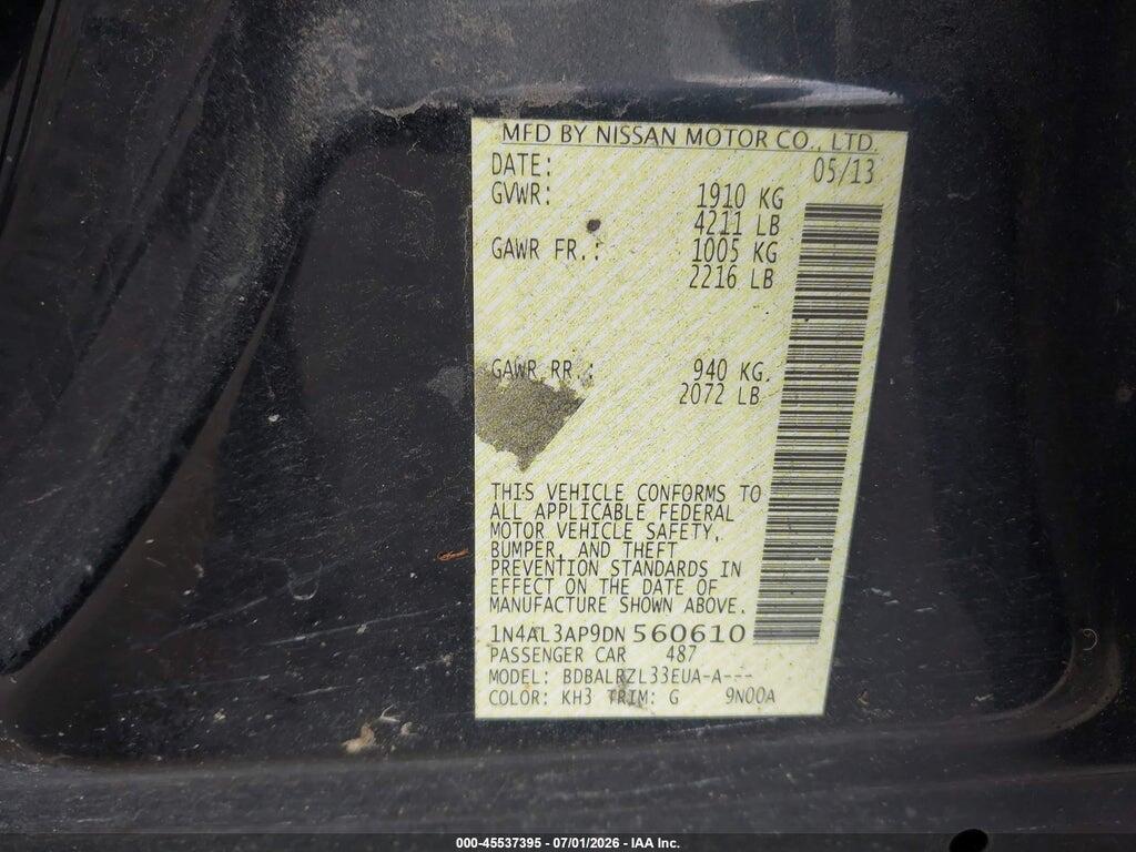 1N4AL3AP9DN560610 2013 NISSAN ALTIMA photo no. 9