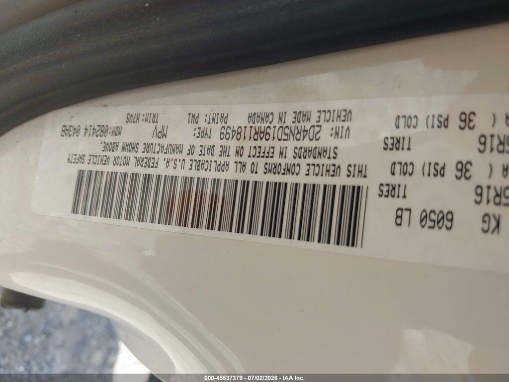 2D4RN5D19AR118499 2010 DODGE GRAND CARAVAN photo no. 9