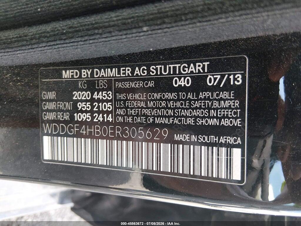 WDDGF4HB0ER305629 2014 MERCEDES-BENZ C 250 photo no. 9