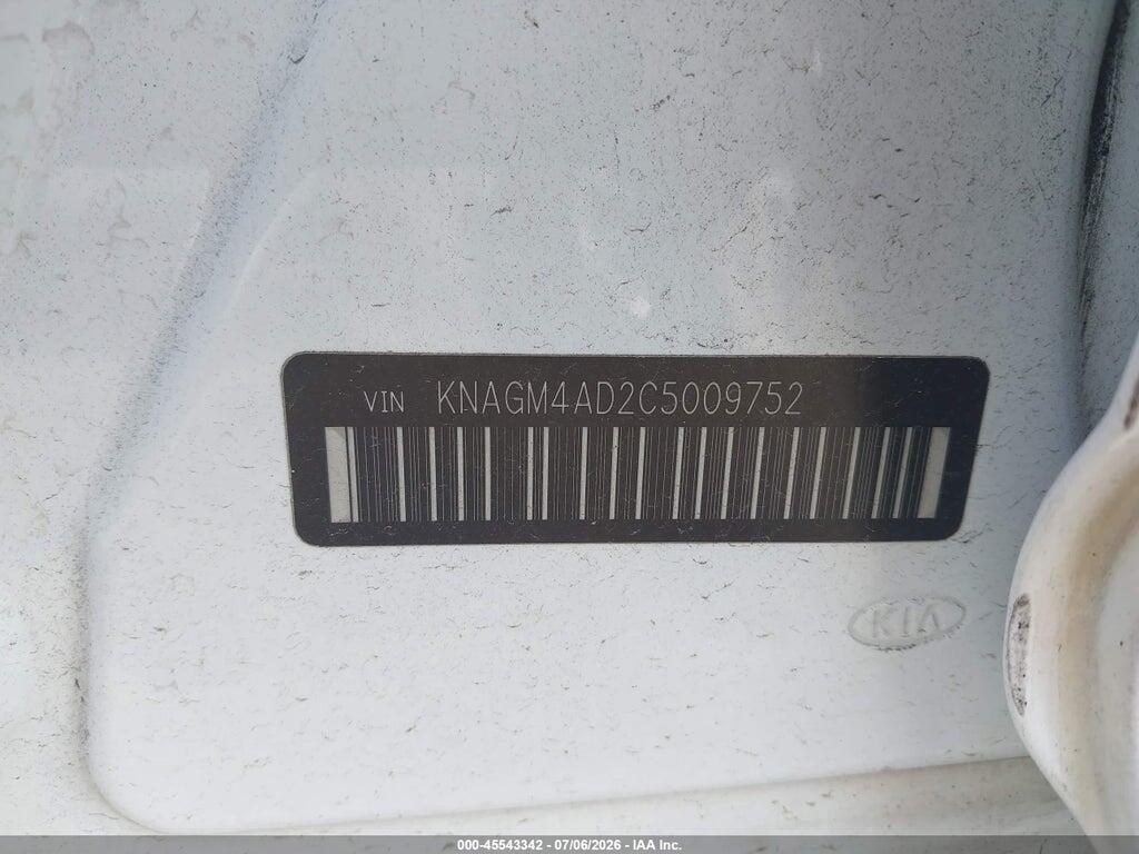 KNAGM4AD2C5009752 2012 KIA OPTIMA HYBRID photo no. 9