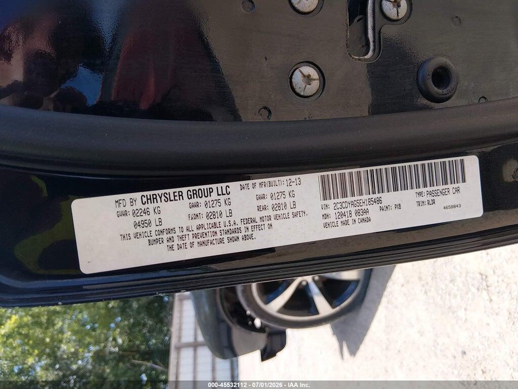 2C3CDYAG5EH185486 2014 DODGE CHALLENGER photo no. 9