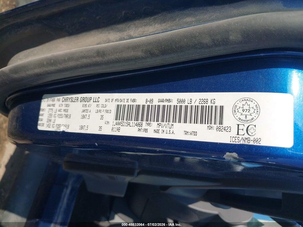 1J4AA5D15AL114068 2010 JEEP WRANGLER photo no. 9