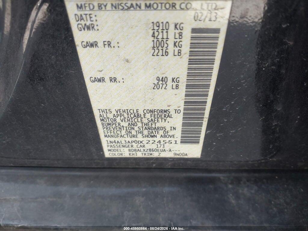1N4AL3AP0DC224551 2013 NISSAN ALTIMA photo no. 9