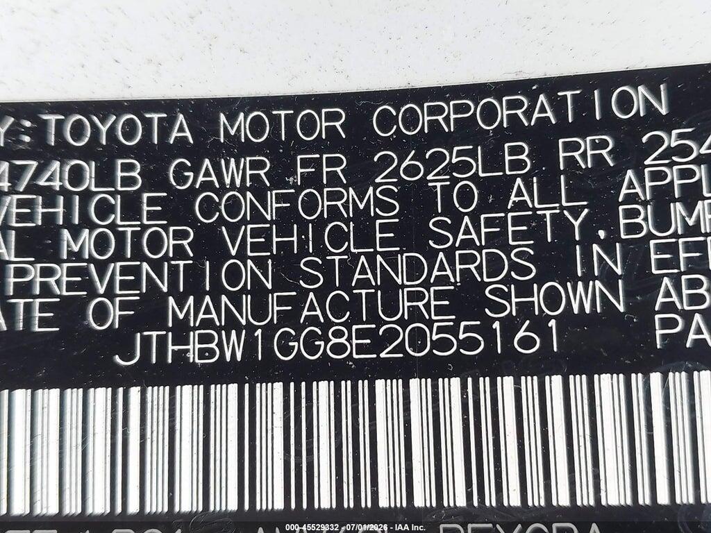 JTHBW1GG8E2055161 2014 LEXUS ES 300H photo no. 9