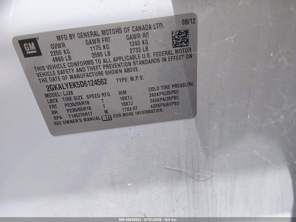 2GKALYEK5D6124562 2013 GMC TERRAIN photo no. 9