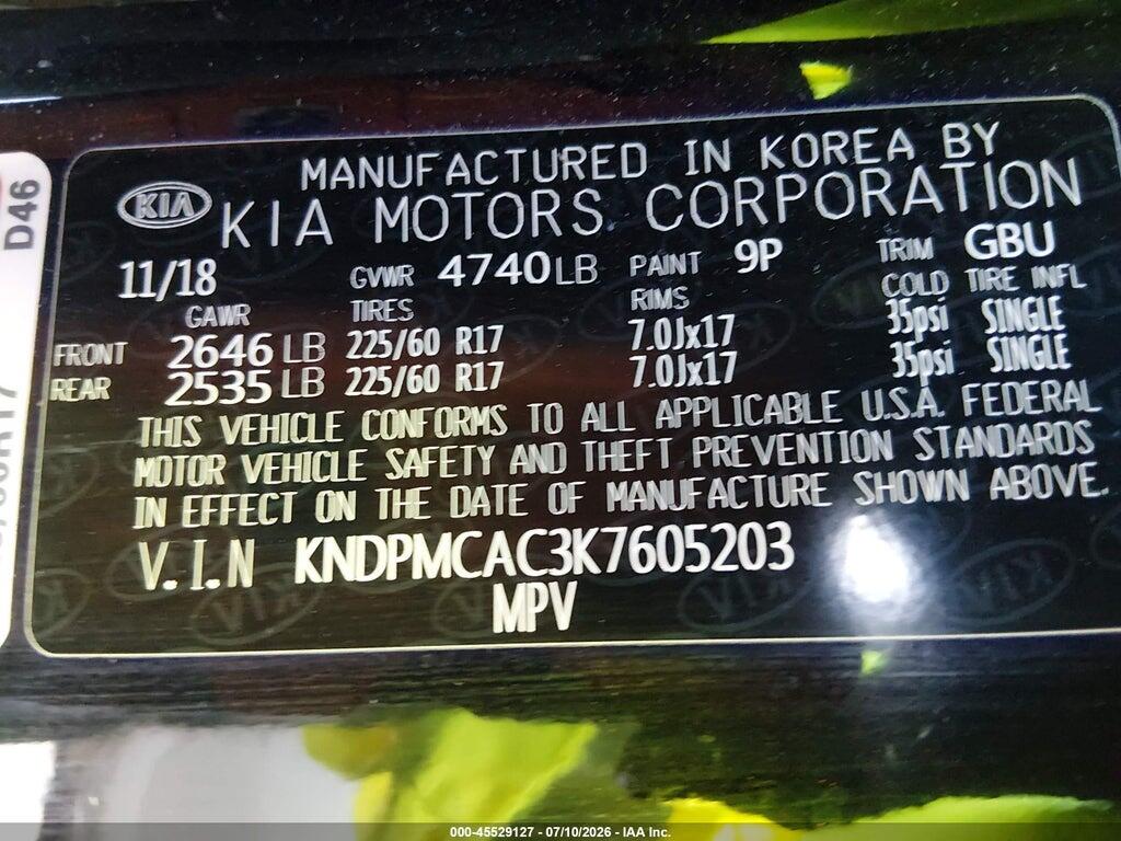 KNDPMCAC3K7605203 2019 KIA SPORTAGE photo no. 9