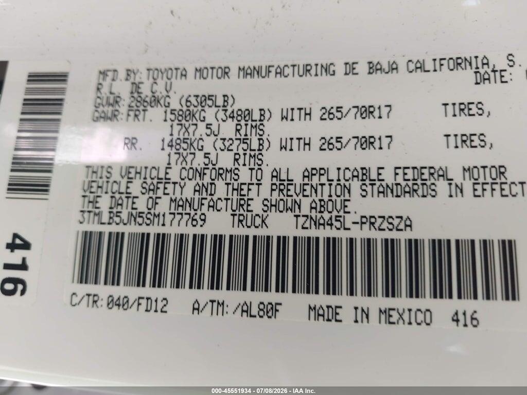 3TMLB5JN5SM177769 2025 TOYOTA TACOMA photo no. 9