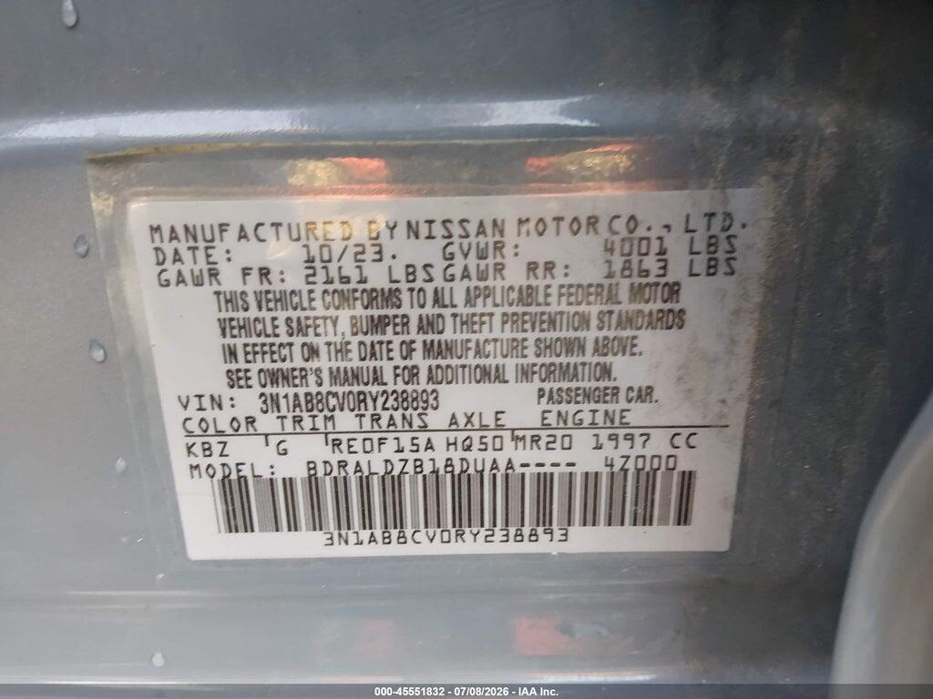 3N1AB8CV0RY238893 2024 NISSAN SENTRA photo no. 9