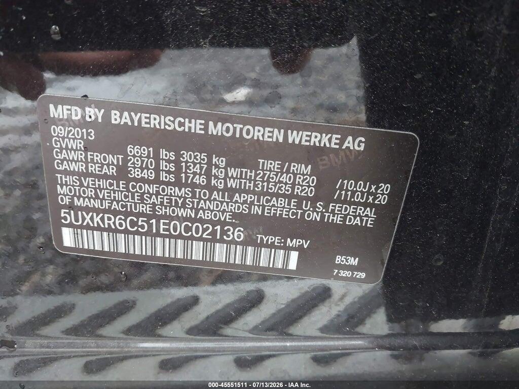 5UXKR6C51E0C02136 2014 BMW X5 photo no. 9