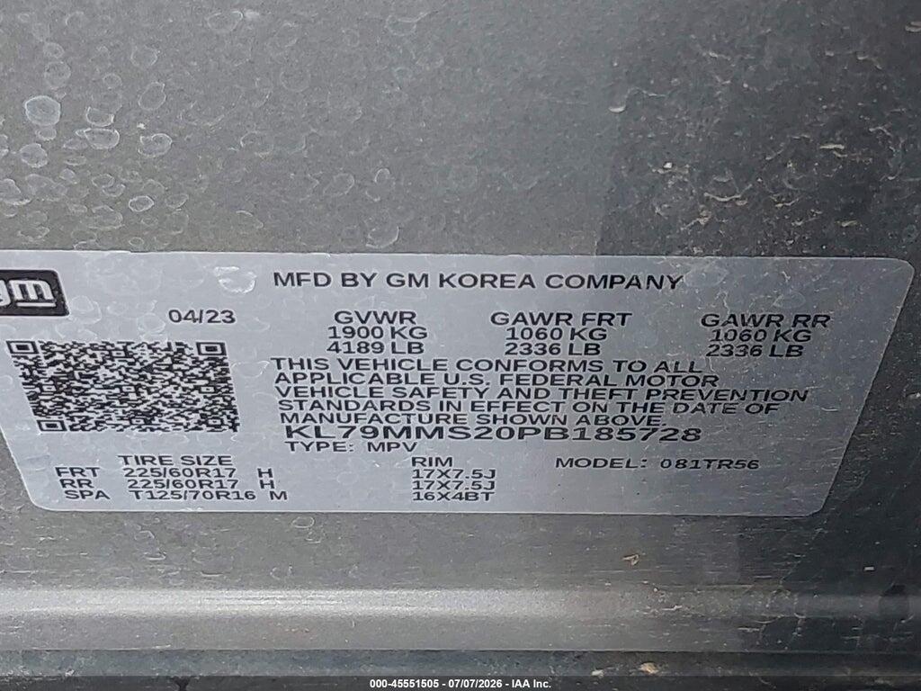 KL79MMS20PB185728 2023 CHEVROLET TRAILBLAZER photo no. 9