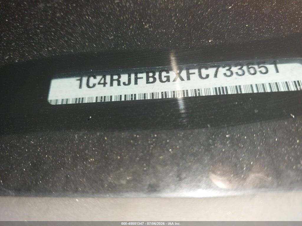 1C4RJFBGXFC733651 2015 JEEP GRAND CHEROKEE photo no. 9