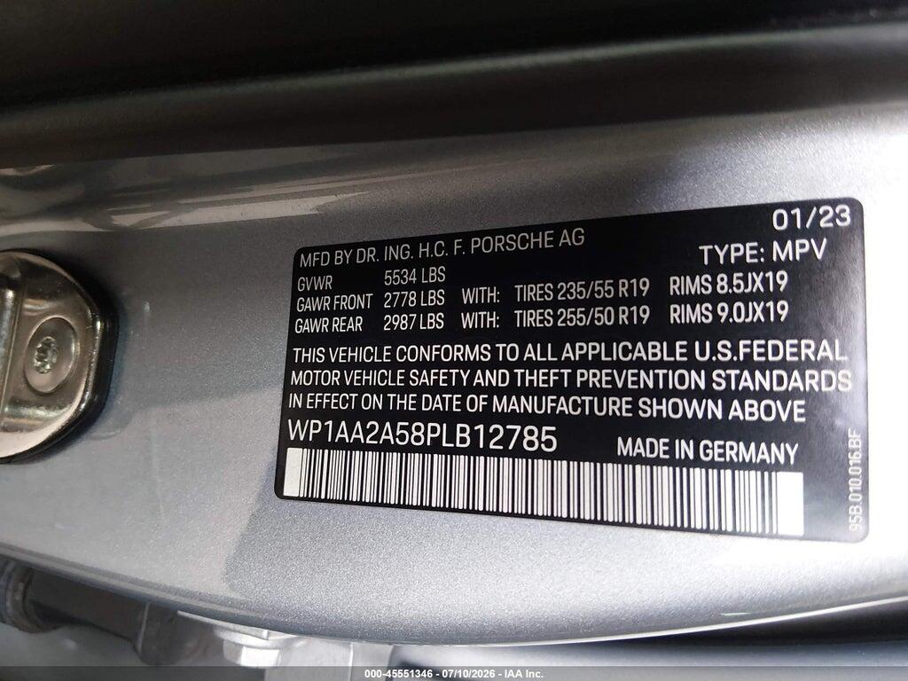 WP1AA2A58PLB12785 2023 PORSCHE MACAN photo no. 9