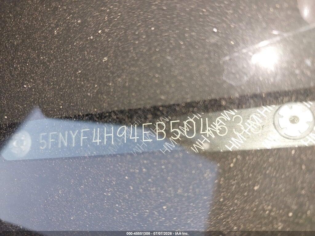 5FNYF4H94EB504636 2014 HONDA PILOT photo no. 9