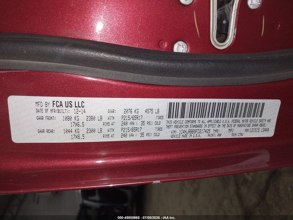 1C4NJRBB9FD217425 2015 JEEP PATRIOT photo no. 9