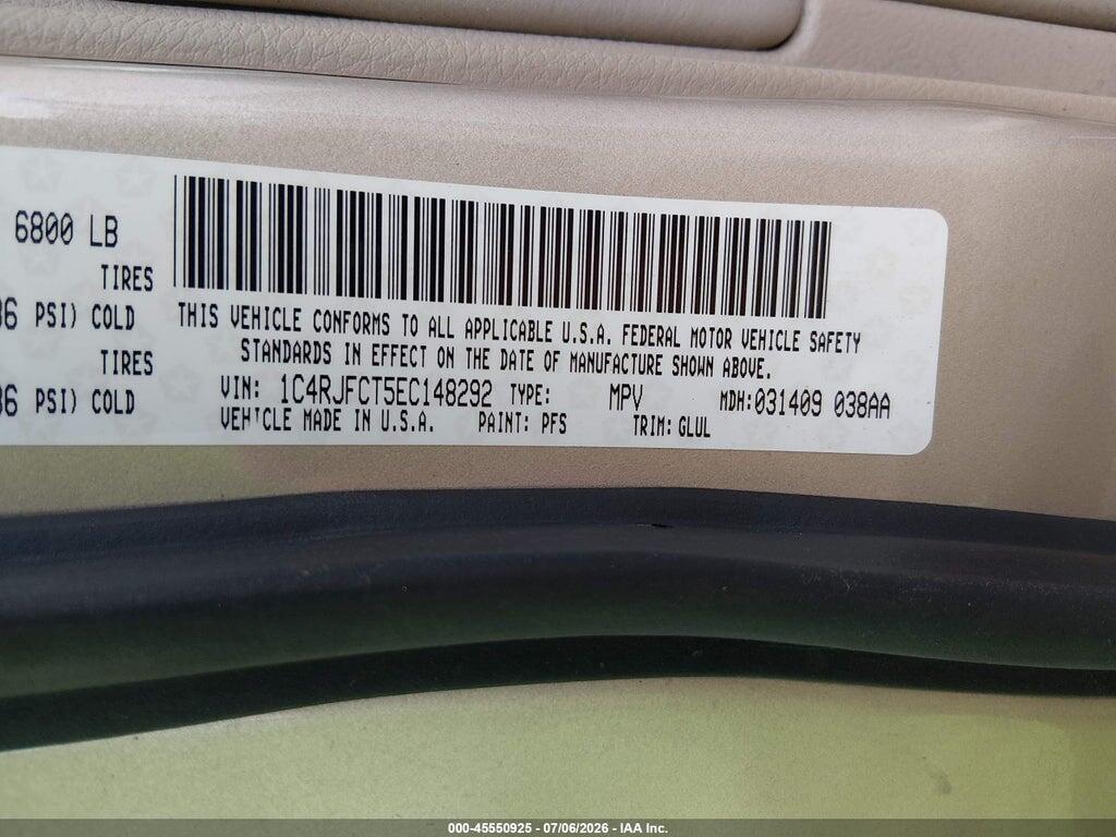1C4RJFCT5EC148292 2014 JEEP GRAND CHEROKEE photo no. 9