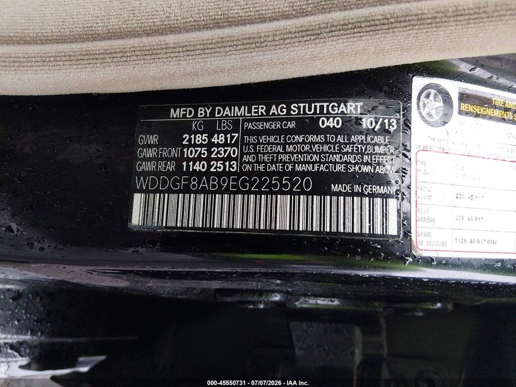 WDDGF8AB9EG225520 2014 MERCEDES-BENZ C 300 photo no. 9