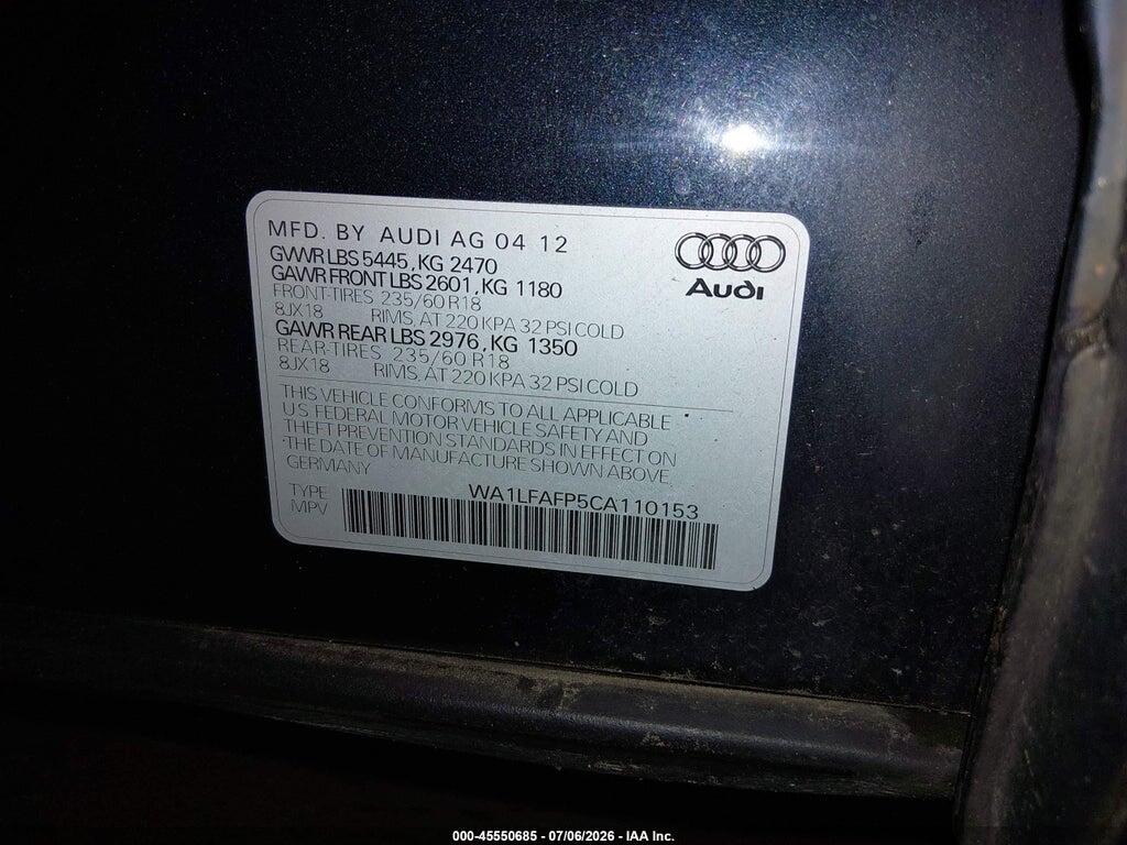WA1LFAFP5CA110153 2012 AUDI Q5 photo no. 9