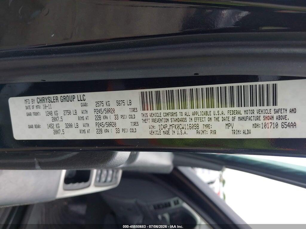 1C4PJMFK0CW116098 2012 JEEP LIBERTY photo no. 9