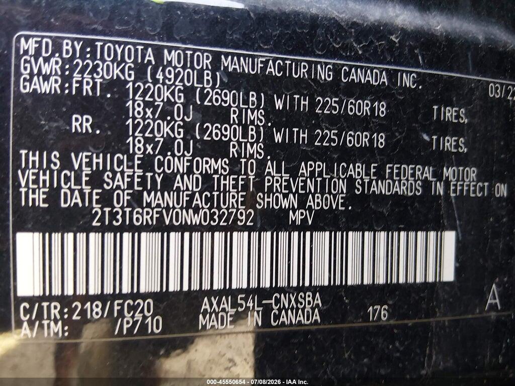 2T3T6RFV0NW032792 2022 TOYOTA RAV4 HYBRID photo no. 9
