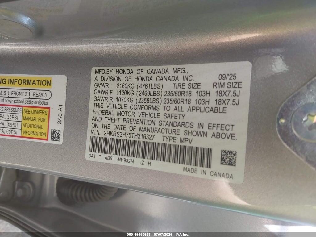 2HKRS3H75TH316327 2026 HONDA CR-V photo no. 9
