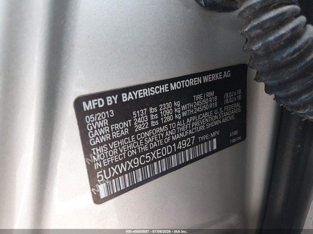 5UXWX9C5XE0D14927 2014 BMW X3 photo no. 9