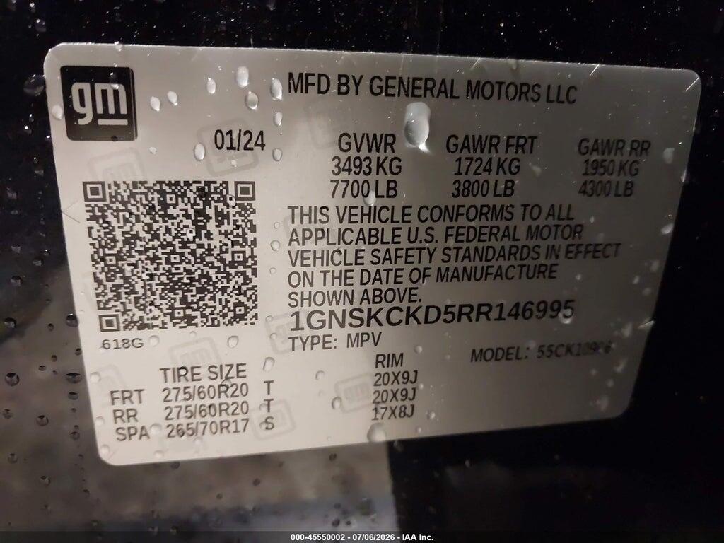 1GNSKCKD5RR146995 2024 CHEVROLET SUBURBAN photo no. 9