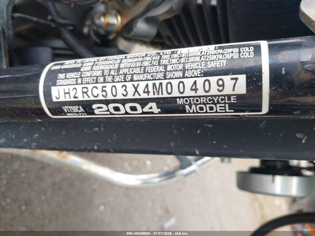 JH2RC503X4M004097 2004 HONDA VT750 photo no. 10
