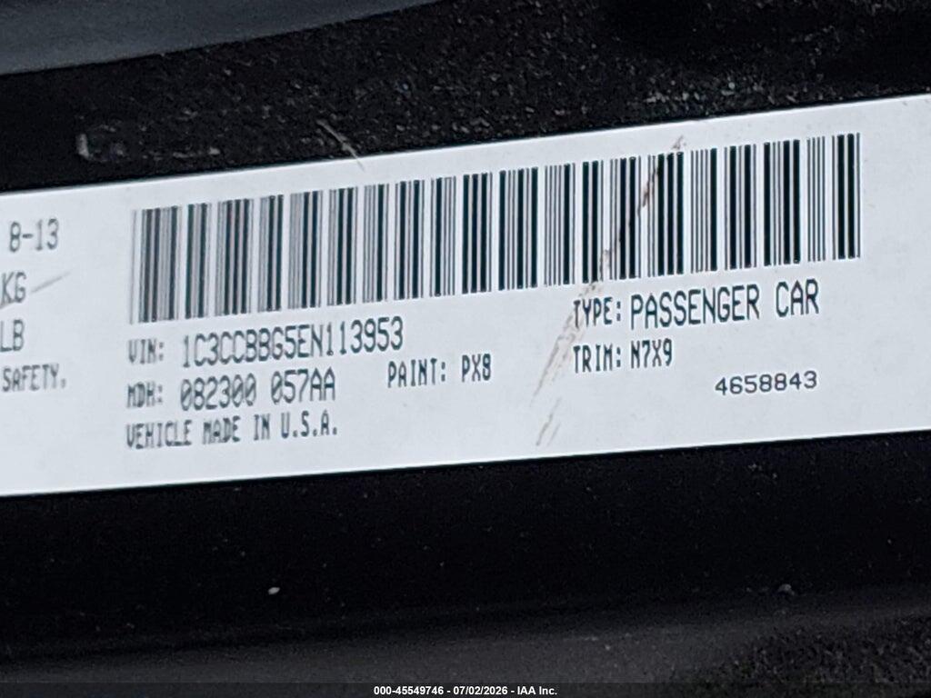 1C3CCBBG5EN113953 2014 CHRYSLER 200 photo no. 9