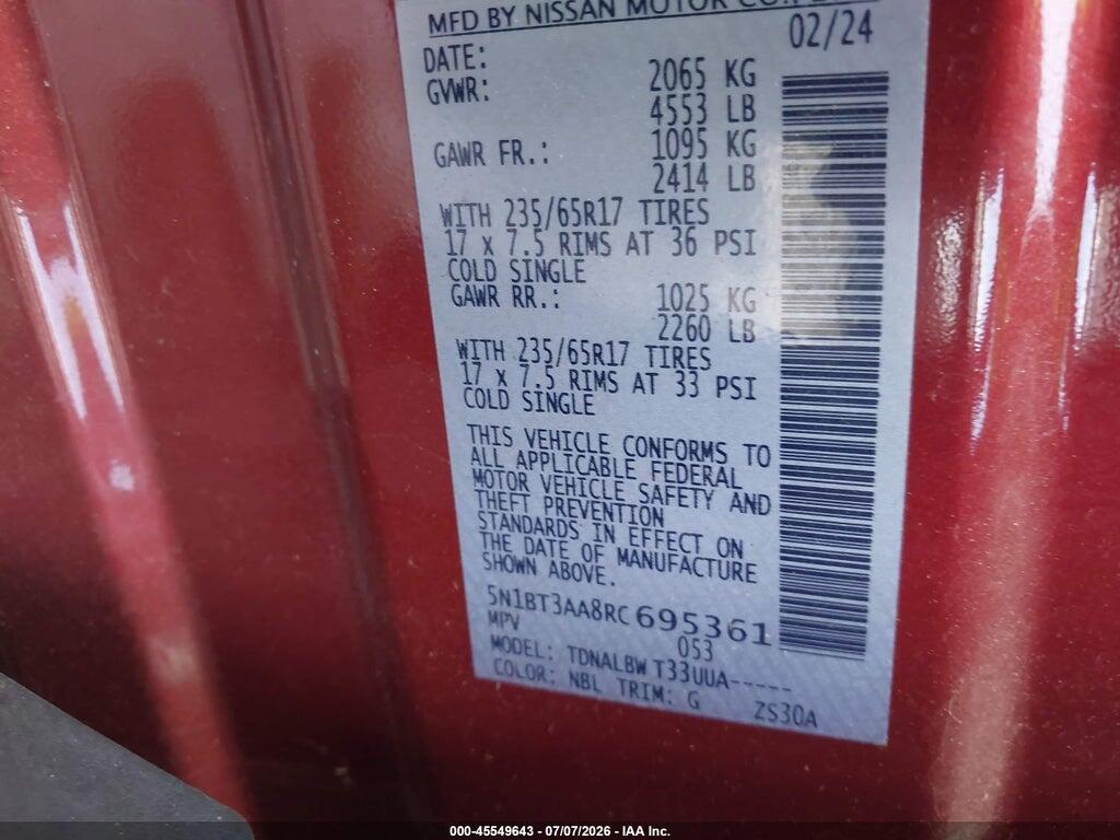 5N1BT3AA8RC695361 2024 NISSAN ROGUE photo no. 9