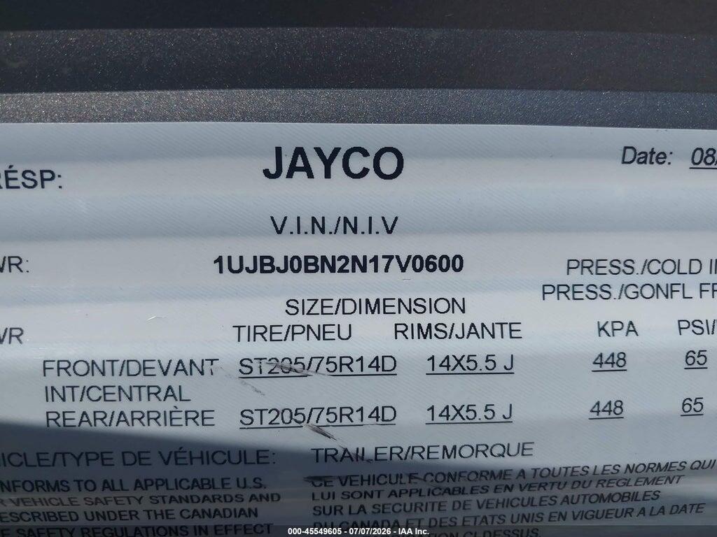 1UJBJ0BN2N17V0600 2022 JAYCO JAY FLIGHT SLX SERIE photo no. 9